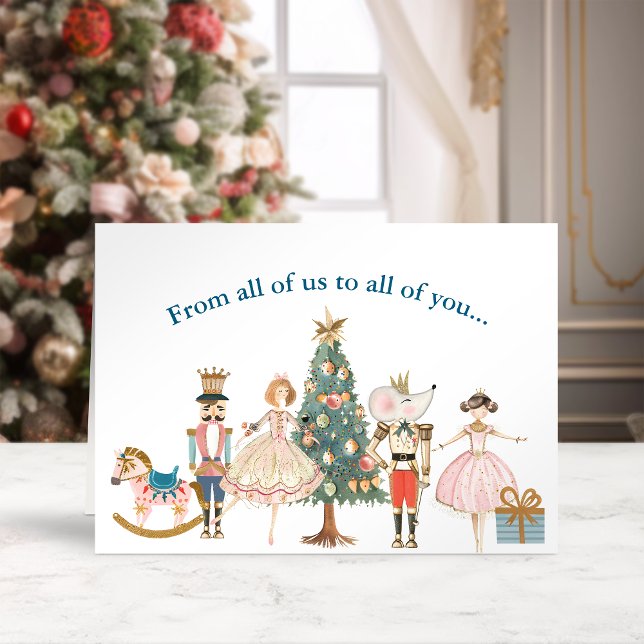 Pastel Colors Nutcracker Theme Christmas Card (Creator Uploaded)