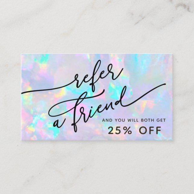 pastel colors opal referral card (Front)