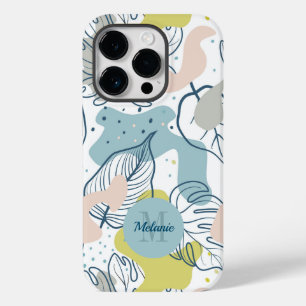 Pastel colors Palm leaves and organic shapes Case-Mate iPhone 14 Pro Case