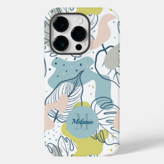 Pastel colors Palm leaves and organic shapes Case-Mate iPhone 14 Pro Case