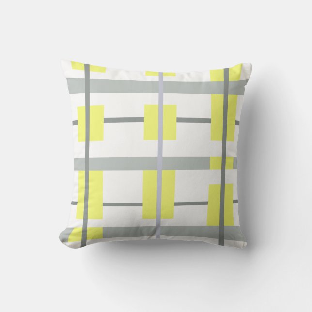 Pastel Colors Pattern Line Throw Pillow Cushion (Front)
