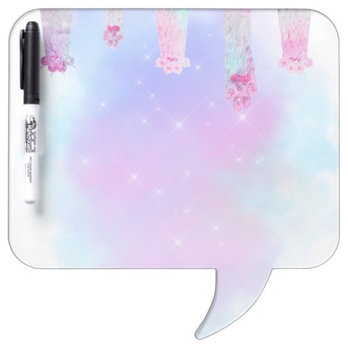 pastel colors paws dry erase board