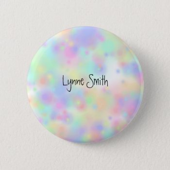 Pastel Colors Personalized Button by Lynnes_creations at Zazzle