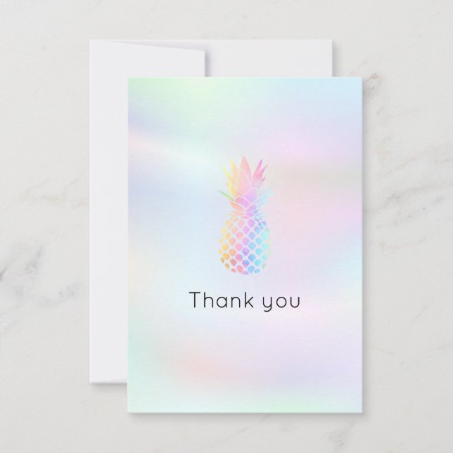 pastel colors pineapple thank you card (Front)