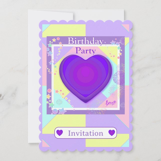 Pastel colors & Purple hearts beating (Front)