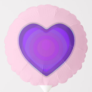 Pastel colors & purple hearts beating balloon