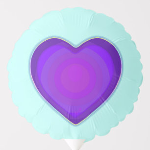 Pastel colors & purple hearts beating balloon