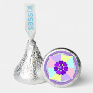 Pastel colors & purple hearts beating hershey®'s kisses®
