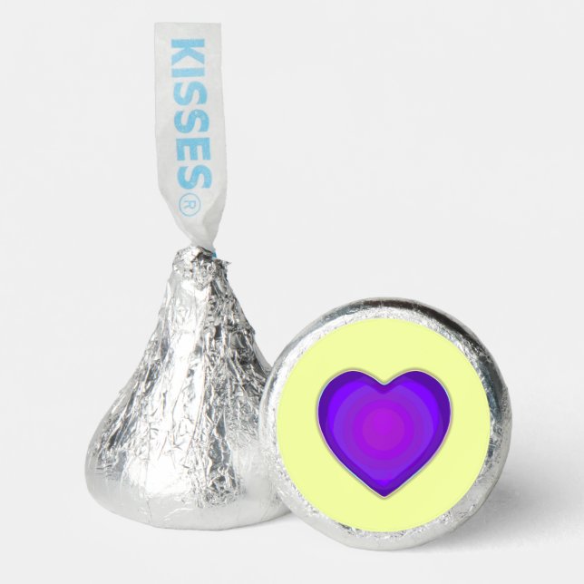 Pastel colors & purple hearts beating hershey®'s kisses® (Front)