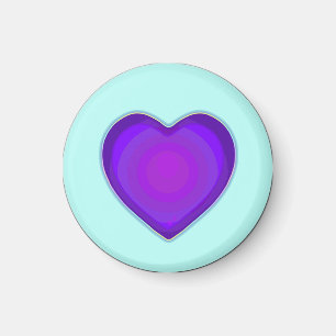 Pastel colors & purple hearts beating magnet