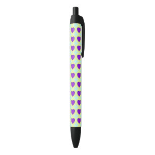 Pastel colors & purple hearts beating pen