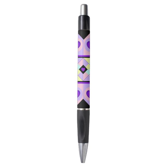 Pastel colors & purple hearts beating pen (Front Vertical)