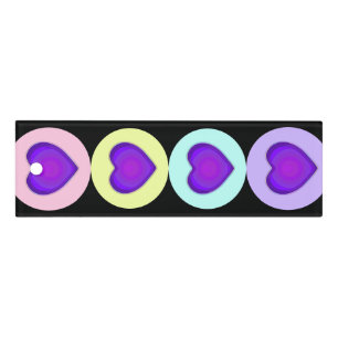 Pastel colors & purple hearts beating ruler