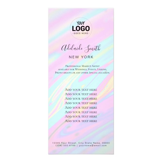 pastel colors rack card (Front)