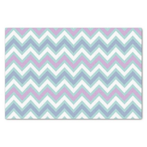 Pastel Colors Retro Chevron Pattern Tissue Paper