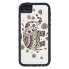 Pastel Colors Retro Flowers & Elephant