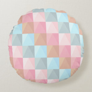 Pastel colors round pillow