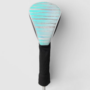 Pastel Colors Silver Detail Unicorn Rainbow Golf Head Cover