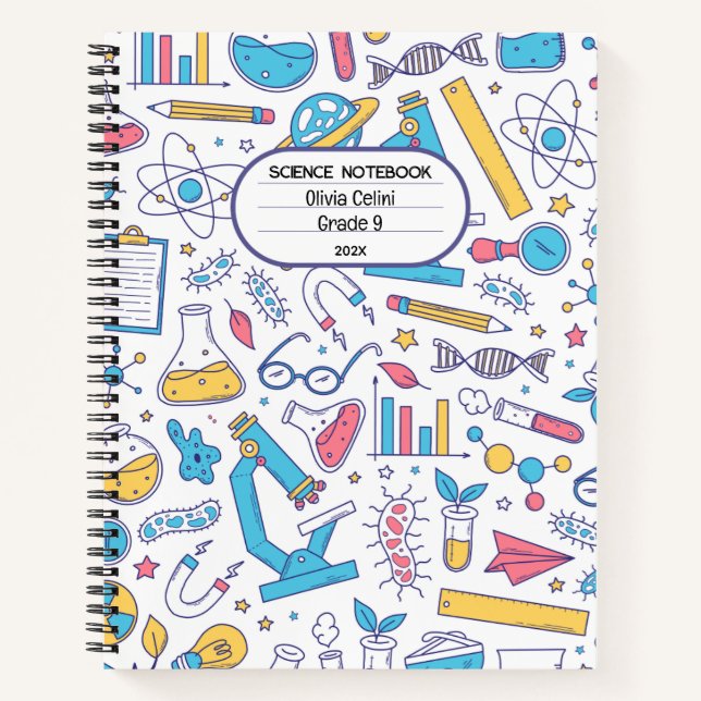 Pastel Colors, Simple Illustrative Style Notebook (Front)