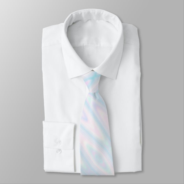  pastel colors soft abstract pattern neck tie (Tied)