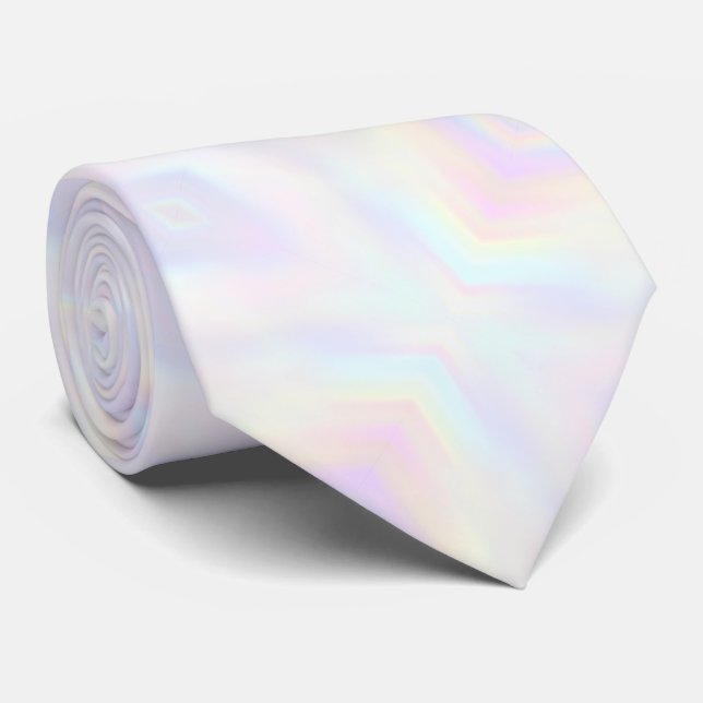  pastel colors soft geometric pattern neck tie (Rolled)