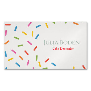 Pastel Colors Sprinkles Business Card Magnet