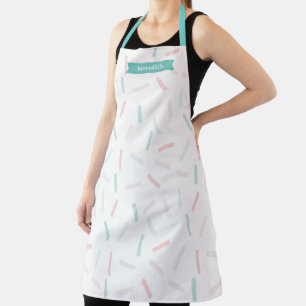 Pastel Colors Sprinkles White Apron