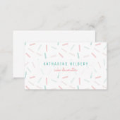 Pastel Colors Sprinkles White Business Card (Front/Back)