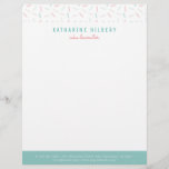 Pastel Colors Sprinkles White Letterhead<br><div class="desc">This cute and modern letterhead features a white background with sprinkles in pastel pink,  mint green,  and yellow.  You can find matching products at my store.</div>