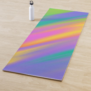Pastel colors stripes yoga mat
