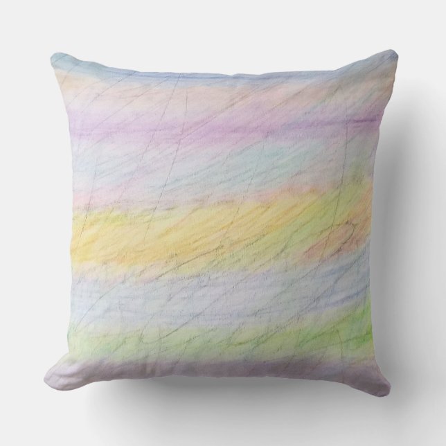 Pastel Colors Throw Pillow (Front)
