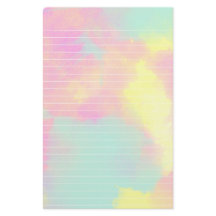 Pastel Colors Watercolor Lined Paper