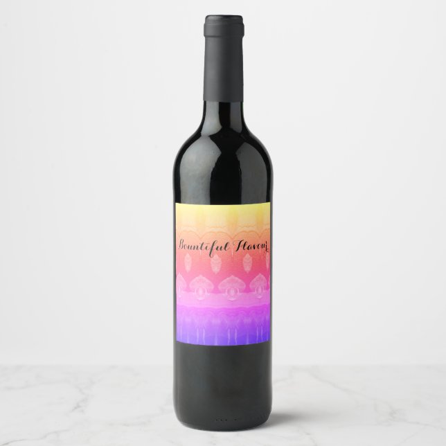  Pastel Colors Wine Label (Front)