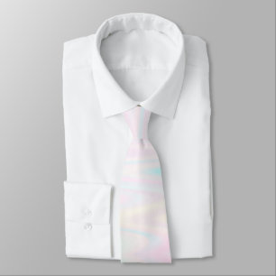 pastel colors zig zag neck tie
