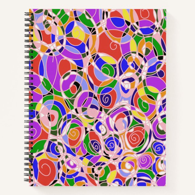 Pastel coloured Abstract  Patterns  Notebook (Front)