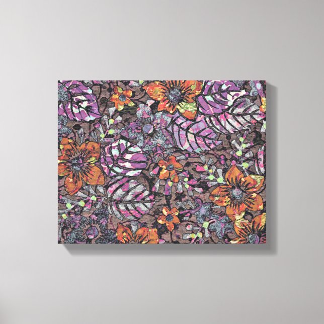 Pastel Colours floral pattern romantic digital art Canvas Print (Front)