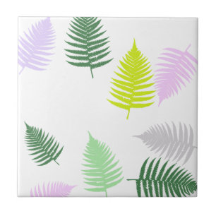 Pastel Colours Lucky Fern Ceramic Tile