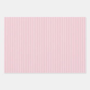 Pastel combination of Gray, Pink, Mint Stripes Wrapping Paper Sheets