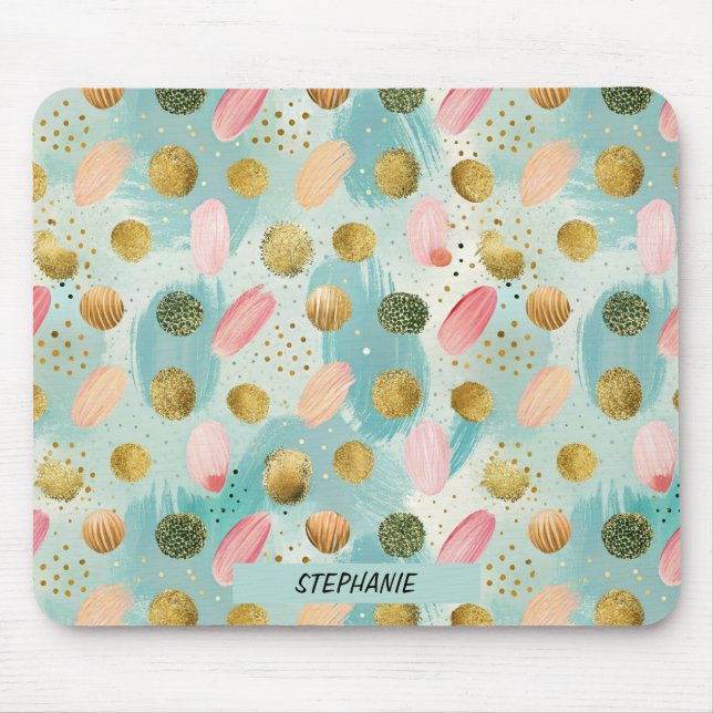 Pastel Confetti Glitter Abstract Pattern (2) Mouse Pad (Front)