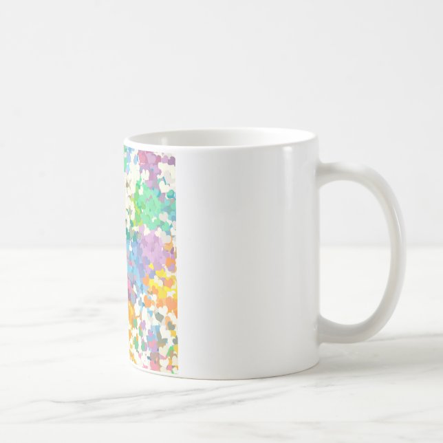 Pastel Confetti Hearts Coffee Mug (Right)