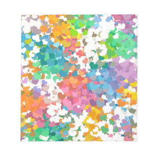 Pastel Confetti Hearts Notepad