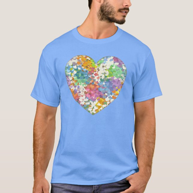Pastel Confetti Hearts T-Shirt (Front)