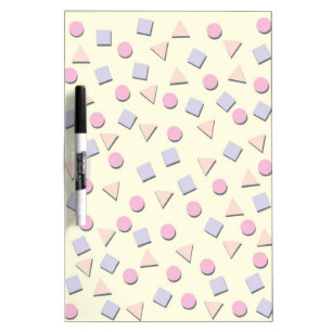 Pastel confetti shapes design dry erase board