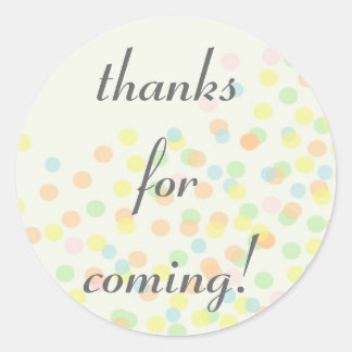Pastel Confetti Stationary Classic Round Sticker