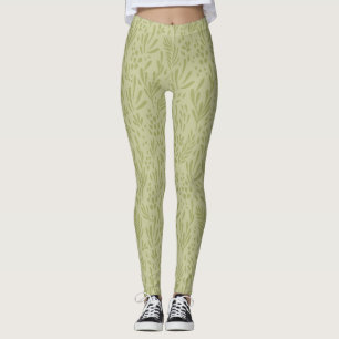 Pastel,Contemporary Foral Design Leggings