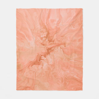 PASTEL CORAL ABSTRACT ILLUSTRATION FLEECE BLANKET