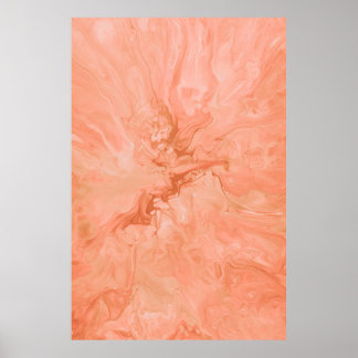 PASTEL CORAL ABSTRACT ILLUSTRATION POSTER