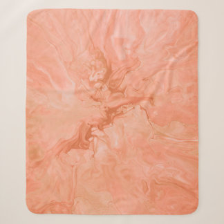 PASTEL CORAL ABSTRACT ILLUSTRATION SHERPA BLANKET