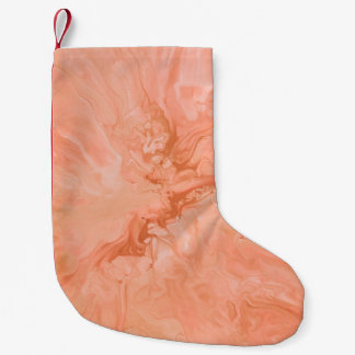 PASTEL CORAL ABSTRACT ILLUSTRATION SMALL CHRISTMAS STOCKING