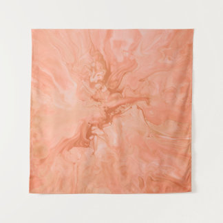 PASTEL CORAL ABSTRACT ILLUSTRATION TAPESTRY